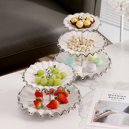 Water Ripple Shape Multi-Layer Dessert Stand