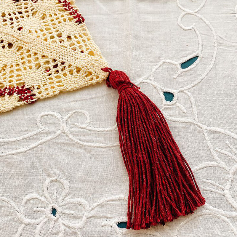 Wave Hollow Macrame Table Runner