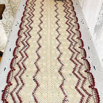 Wave Hollow Macrame Table Runner