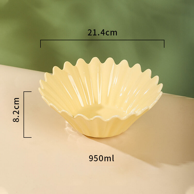 Wavy Edge Ceramic Bowl