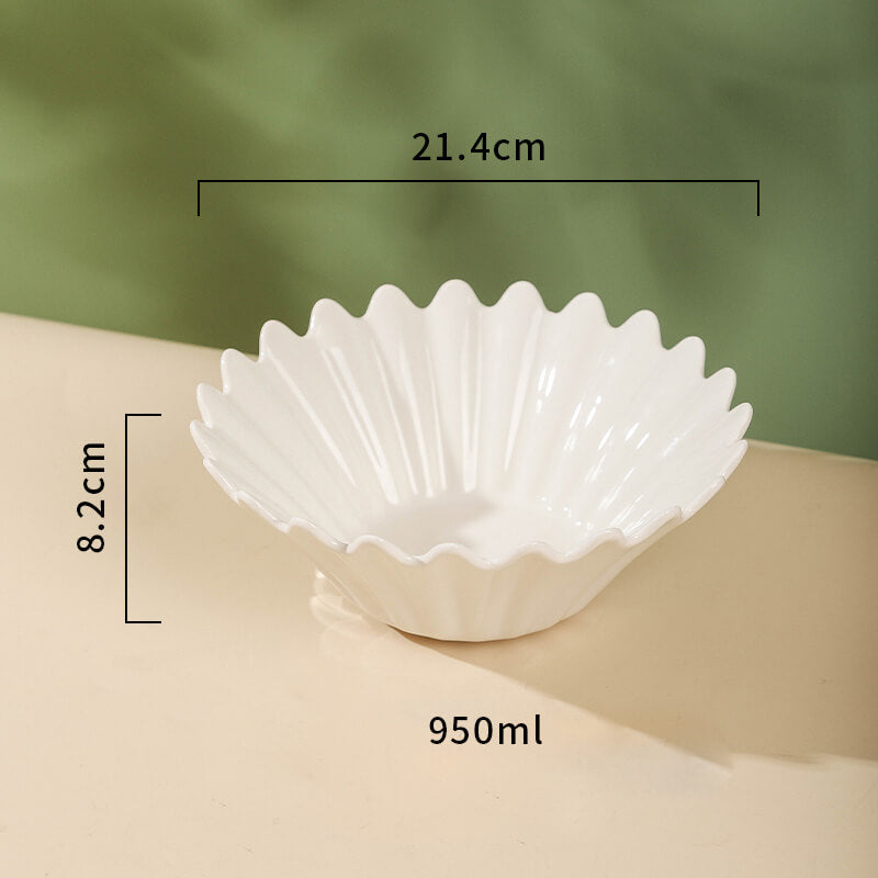 Wavy Edge Ceramic Bowl