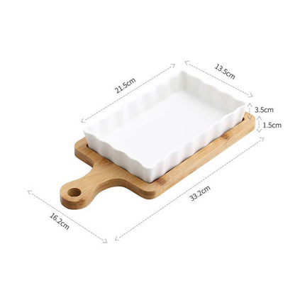 Wavy Square Ceramic Baking Dish