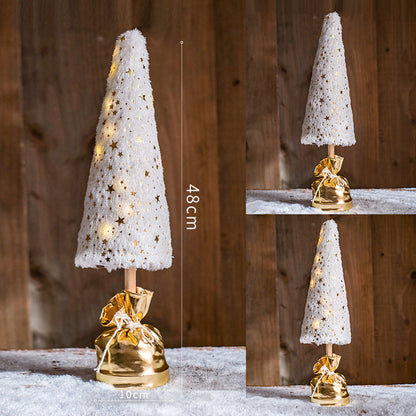 White Velvet Christmas Tree Lights