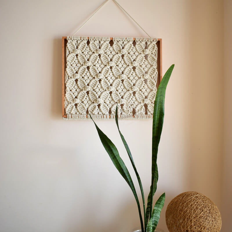 Wood Frame Woven Wall Hanging