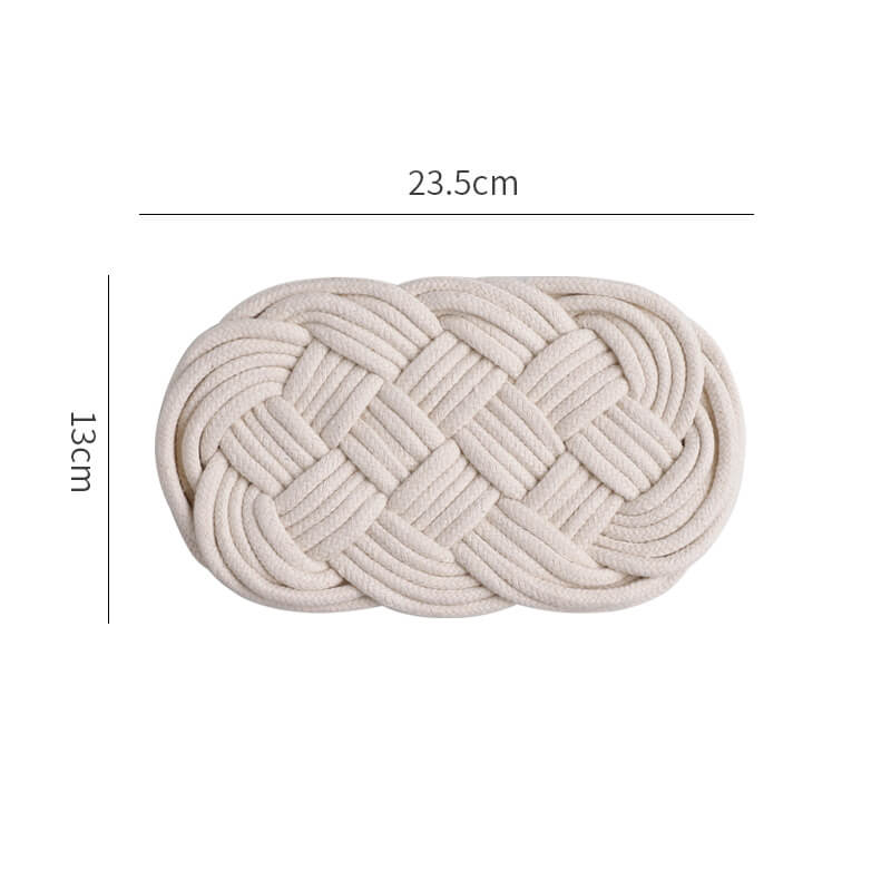 Hand Made Woven Cotton Linen Coaster