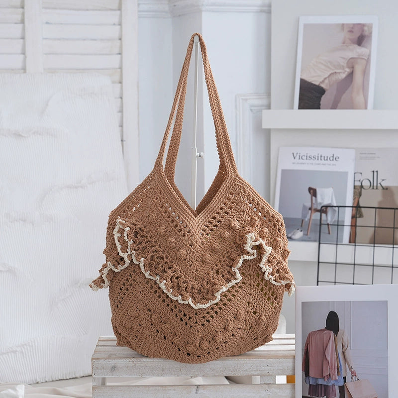 Woven Openwork Beach Vacation Bag