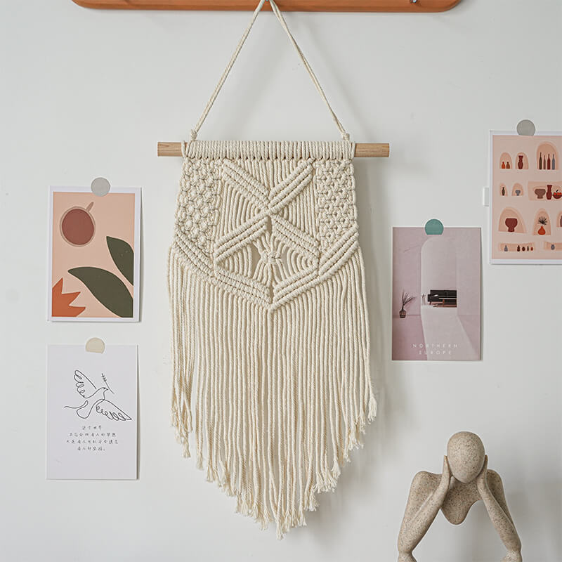 Simple Woven Tassel Wall Hanging