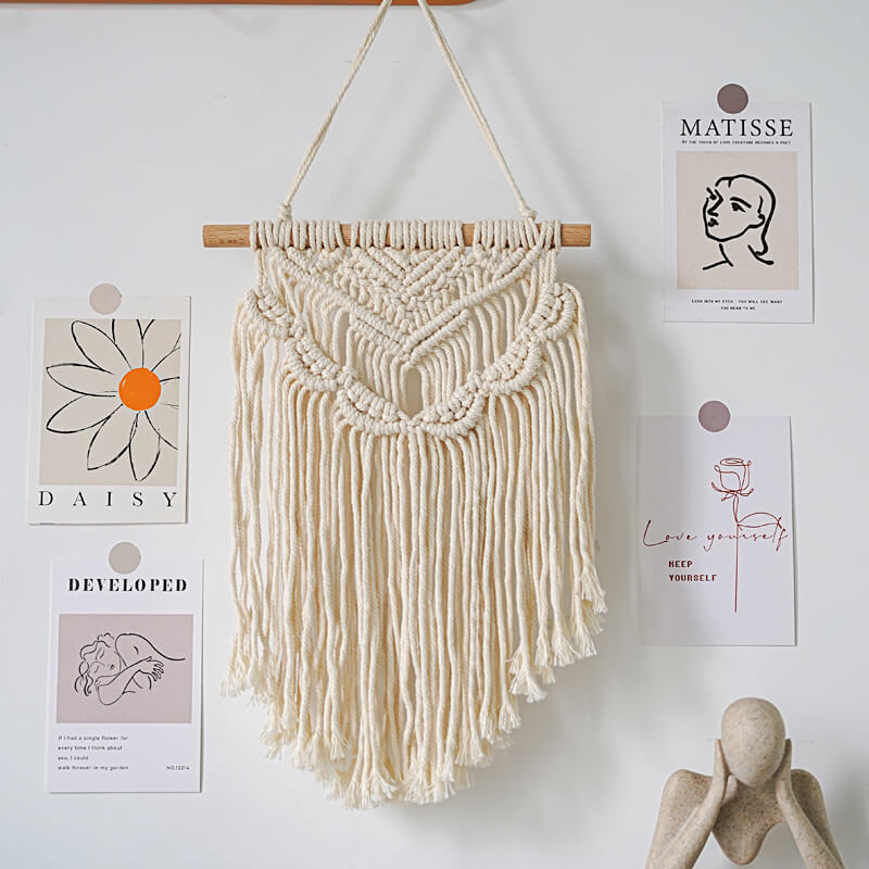 Simple Woven Tassel Wall Hanging