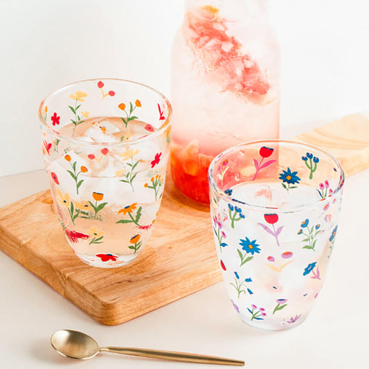 Spring Floral Glass