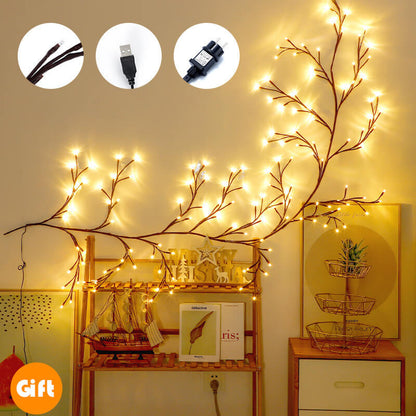 Branch Rattan String Lights