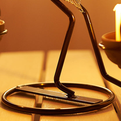 Retro Iron Candle Holder