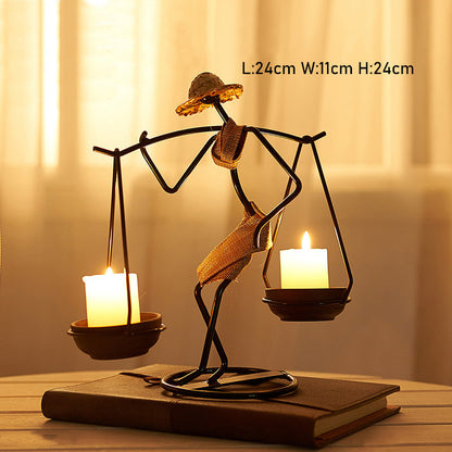 Retro Iron Candle Holder