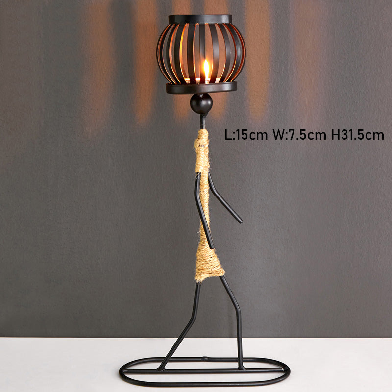 Retro Iron Candle Holder