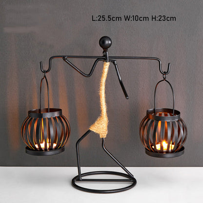 Retro Iron Candle Holder