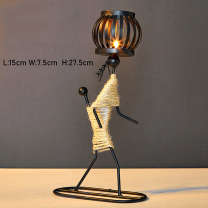 Retro Iron Candle Holder