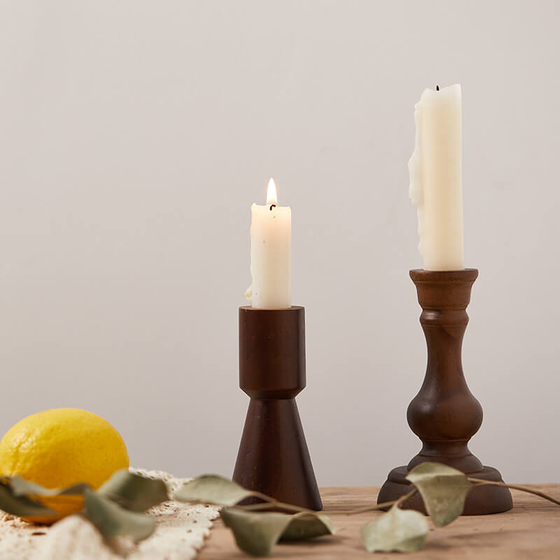 Vintage Wooden Candle Holder